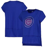 Women's G-III 4Her by Carl Banks Royal Chicago Cubs Cheer Fashion T-Shirt