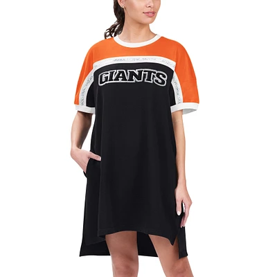 Women's G-III 4Her by Carl Banks Black/Orange San Francisco Giants Circus Catch Sneaker Dress