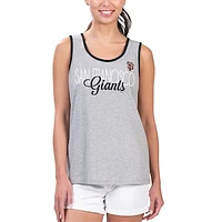 Women's G-III 4Her by Carl Banks Gray San Francisco Giants Fastest Lap Tank Top