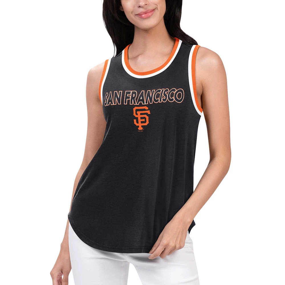 Women's G-III 4Her by Carl Banks Black San Francisco Giants Strategy Tank Top