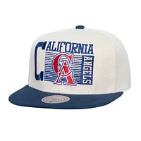 Men's Mitchell & Ness Cream California Angels Cooperstown Collection Speed Zone Snapback Hat