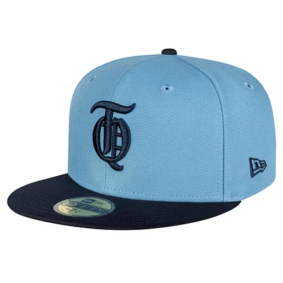 Men's New Era Light Blue/Navy Tigres de Quintana Roo Mexico League On Field 59FIFTY Fitted Hat