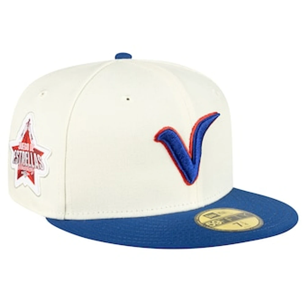 Men's New Era White/Royal Veracruz Aquilas Mexico League On Field 59FIFTY Fitted Hat