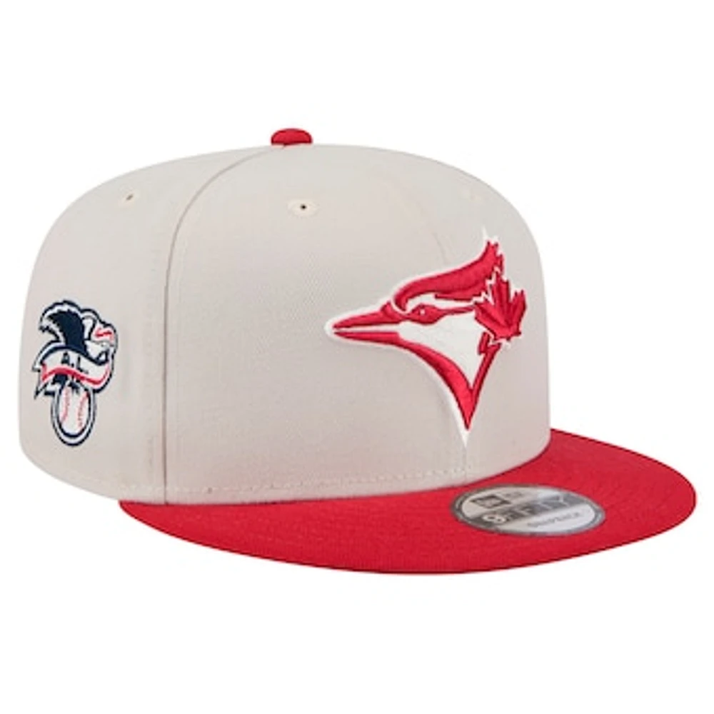 Men's New Era Khaki/Red Toronto Blue Jays 2024 MLB Canada Day 9FIFTY Fitted Hat