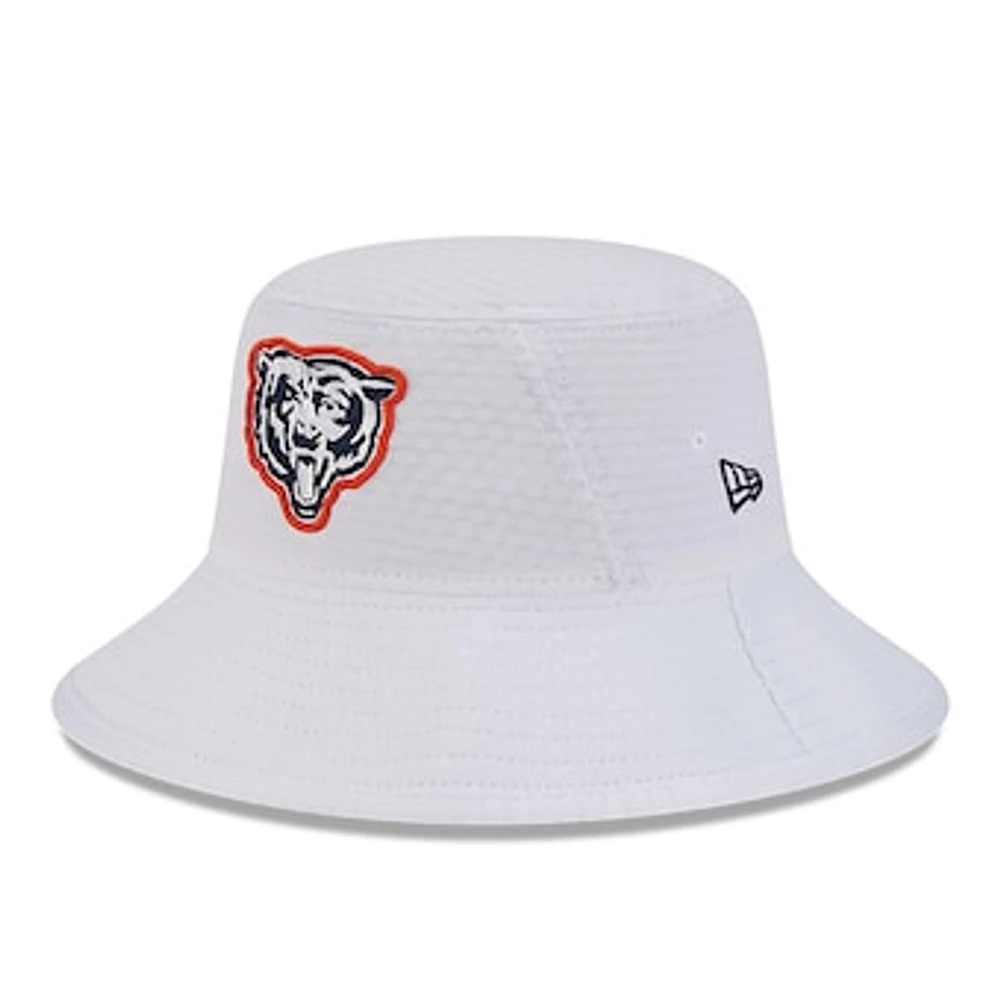 Men's New Era White Chicago Bears 2024 NFL Training Camp Stretch Bucket Hat