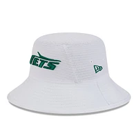 Men's New Era White New York Jets 2024 NFL Training Camp Stretch Bucket Hat