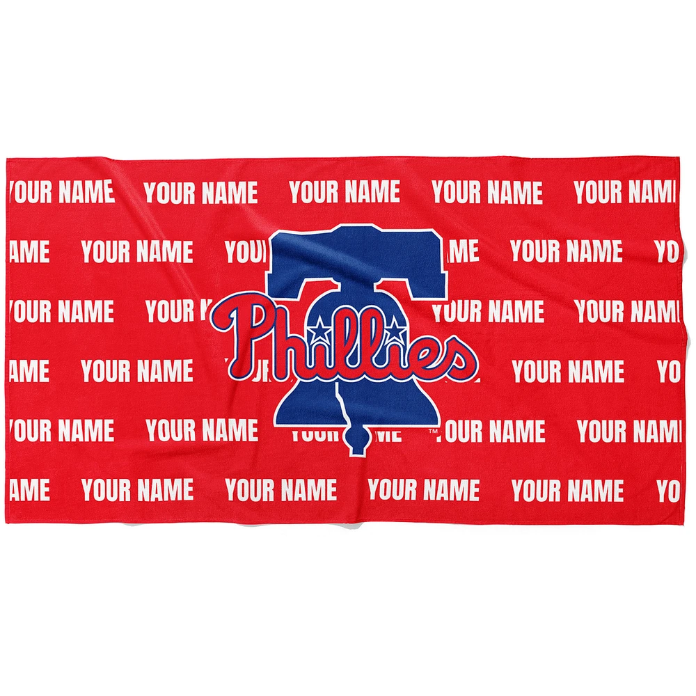 Chad & Jake Philadelphia Phillies 30" x 60" Personalized Horizontal Towel