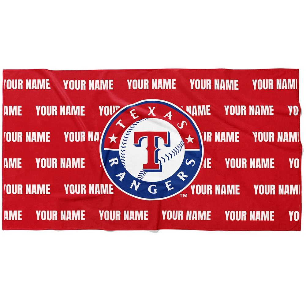 Chad & Jake Texas Rangers 30" x 60" Personalized Horizontal Towel