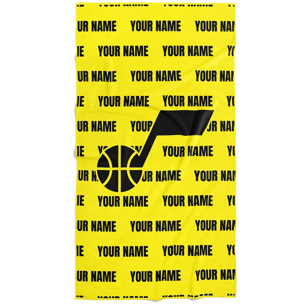 Chad & Jake Utah Jazz 30" x 60" Personalized Repeat Vertical Towel