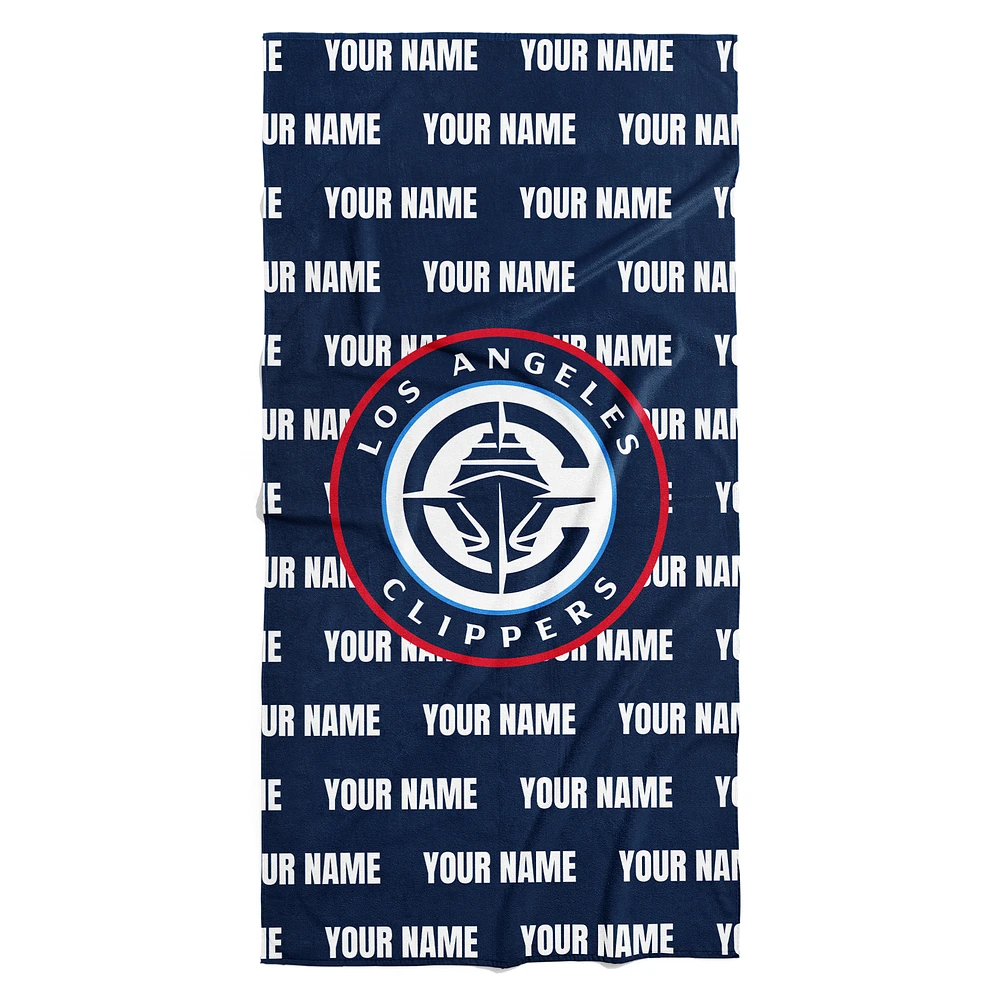 Chad & Jake LA Clippers 30" x 60" Personalized Repeat Vertical Towel