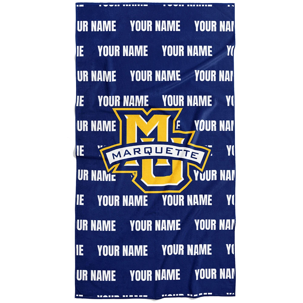 Chad & Jake Marquette Golden Eagles 30" x 60" Personalized Repeat Vertical Towel