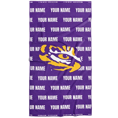 Chad & Jake LSU Tigers 30" x 60" Personalized Repeat Vertical Towel