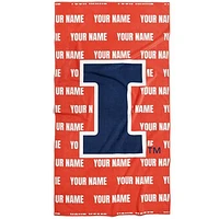 Chad & Jake Illinois Fighting Illini 30" x 60" Personalized Repeat Vertical Towel