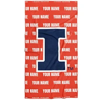 Chad & Jake Illinois Fighting Illini 30" x 60" Personalized Repeat Vertical Towel