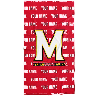Chad & Jake Maryland Terrapins 30" x 60" Personalized Repeat Vertical Towel