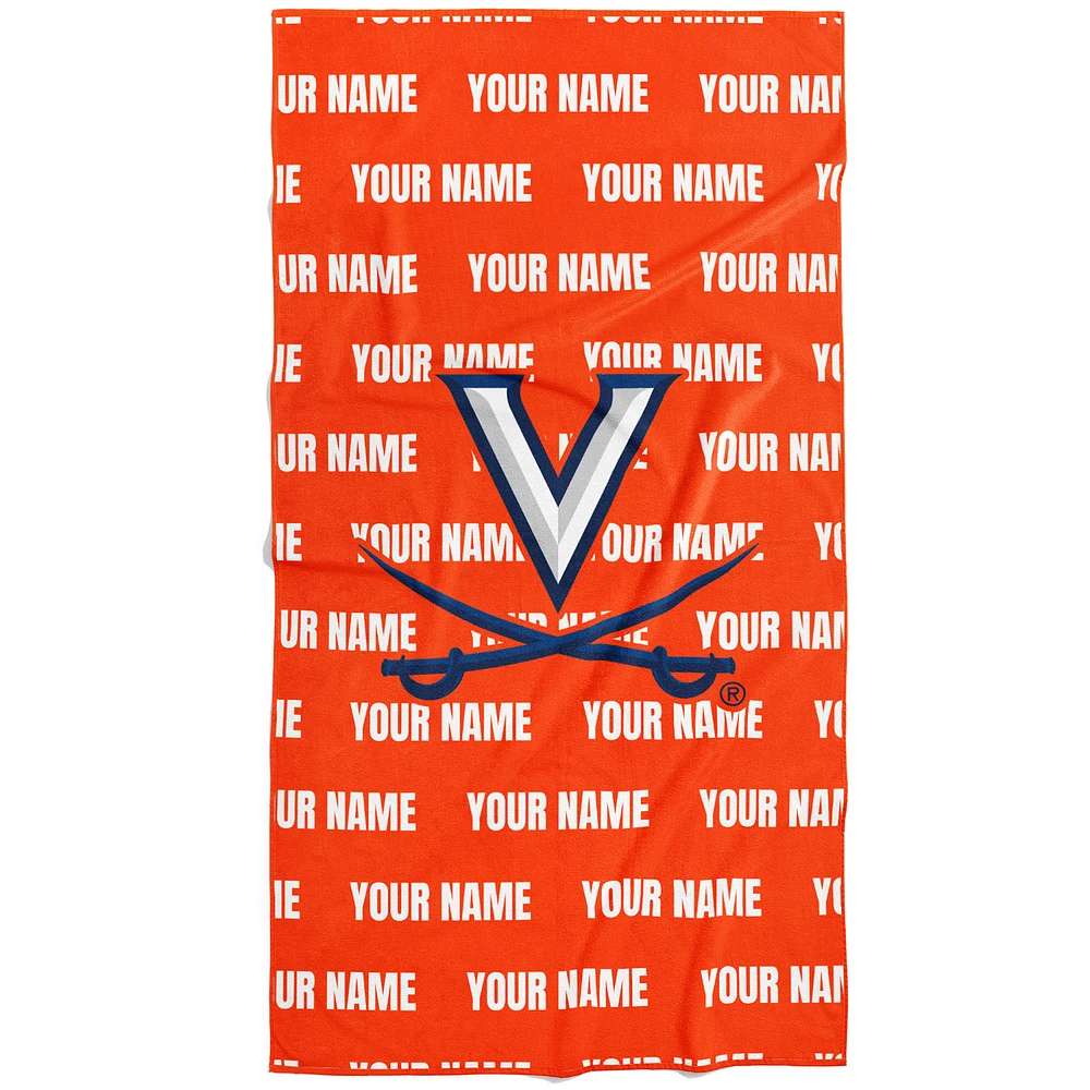 Chad & Jake Virginia Cavaliers 30" x 60" Personalized Repeat Vertical Towel