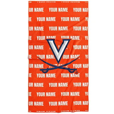 Chad & Jake Virginia Cavaliers 30" x 60" Personalized Repeat Vertical Towel