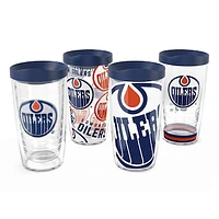 Tervis Edmonton Oilers Four-Pack 16oz. Classic Tumbler Set