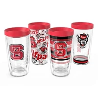 Tervis NC State Wolfpack Four-Pack 16oz. Classic Tumbler Set