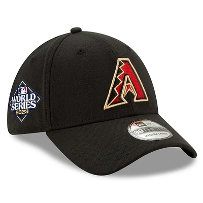 Men's New Era  Black Arizona Diamondbacks 2023 World Series Side Patch 39THIRTY Flex Hat