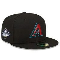 Men's New Era  Black Arizona Diamondbacks 2023 World Series Side Patch 59FIFTY Fitted Hat