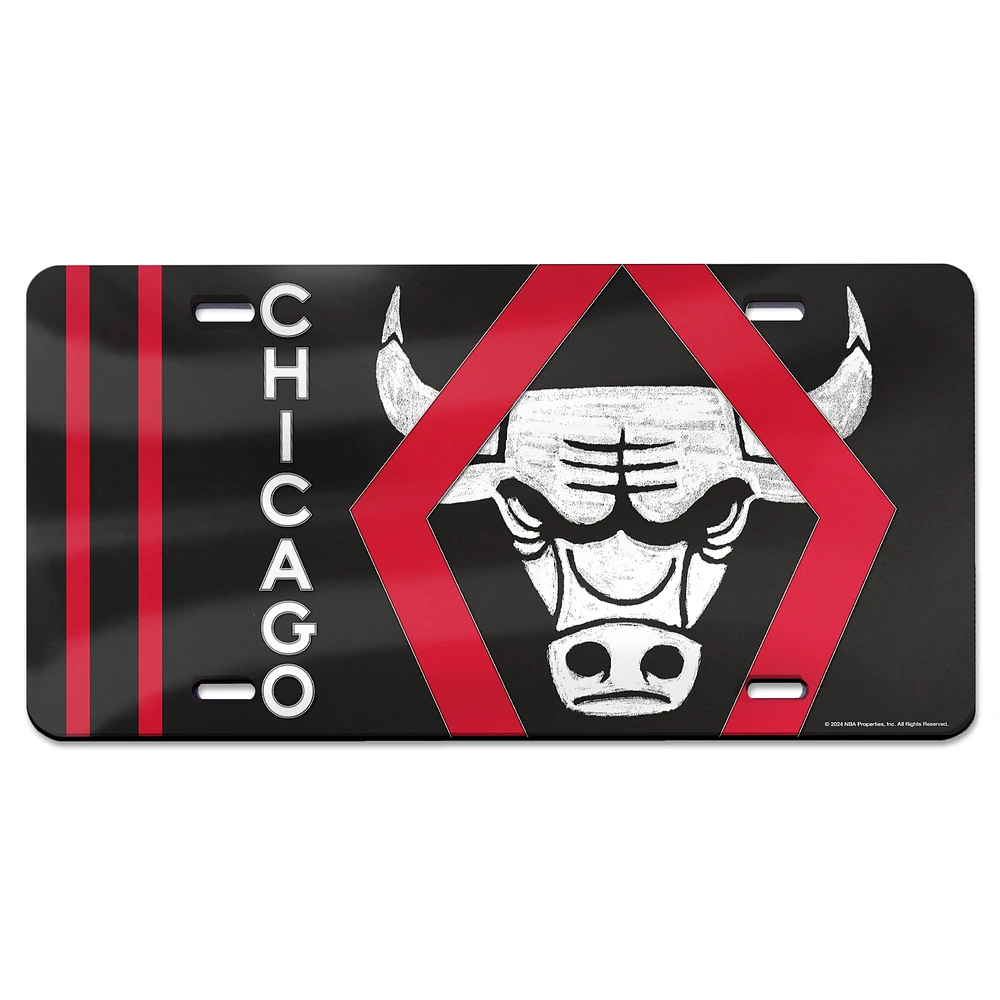 WinCraft  Chicago Bulls 2023/24 City Edition Laser Cut Acrylic License Plate