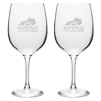 Maysville Community and Technical College Two-Piece 19oz. Traditional Wine Glass Set