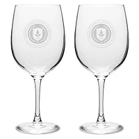 Middle Georgia State Knights Two-Piece 19oz. Traditional Wine Glass Set