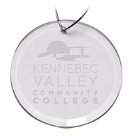 Kennebec Valley Community College 3'' Round Glass Ornament