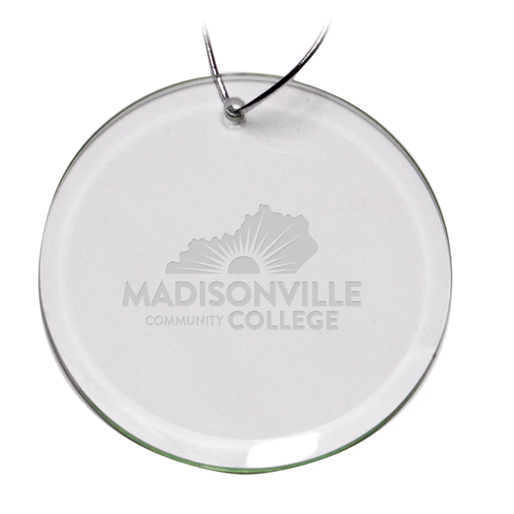 Madisonville Community College 3'' Round Glass Ornament