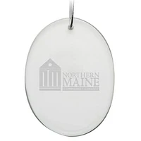 NMCC Falcon 2.75'' x 3.75'' Glass Oval Ornament