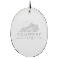 Somerset Community College 2.75'' x 3.75'' Glass Oval Ornament
