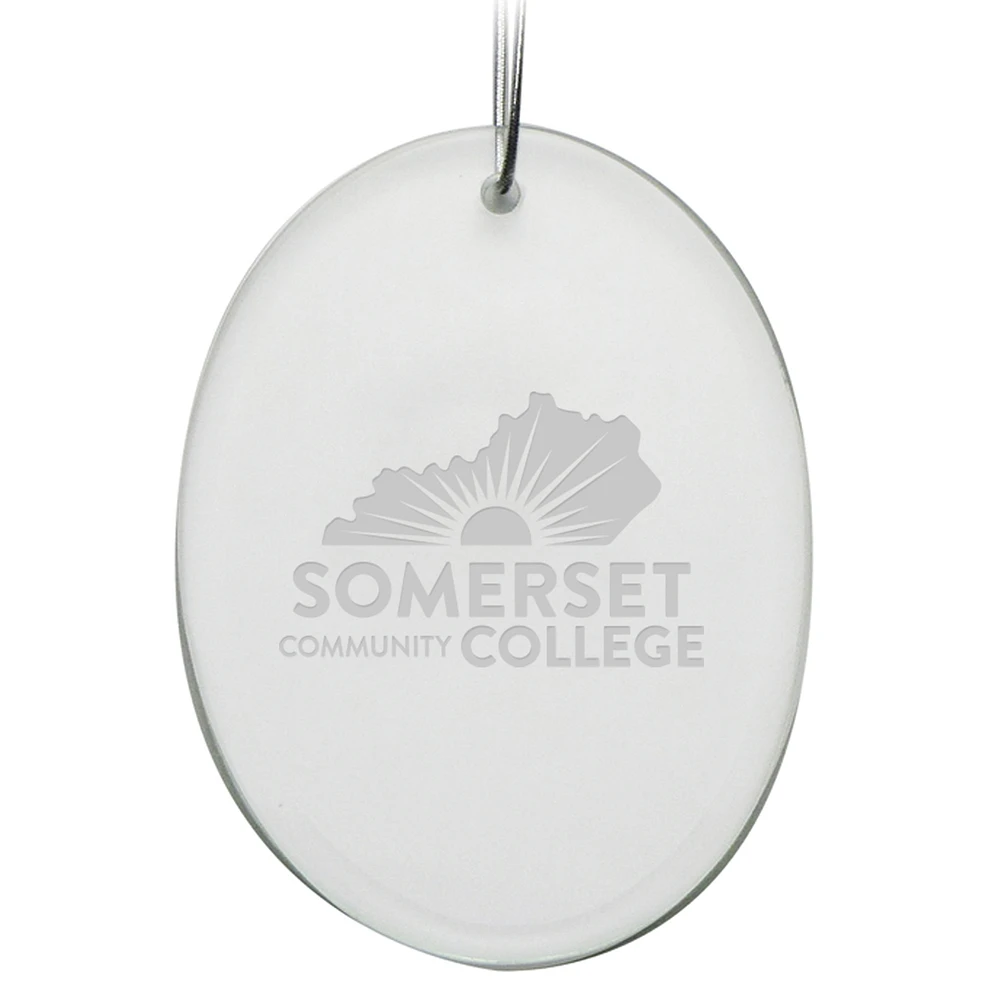 Somerset Community College 2.75'' x 3.75'' Glass Oval Ornament
