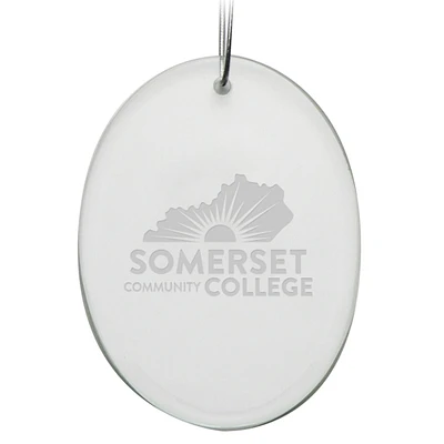 Somerset Community College 2.75'' x 3.75'' Glass Oval Ornament
