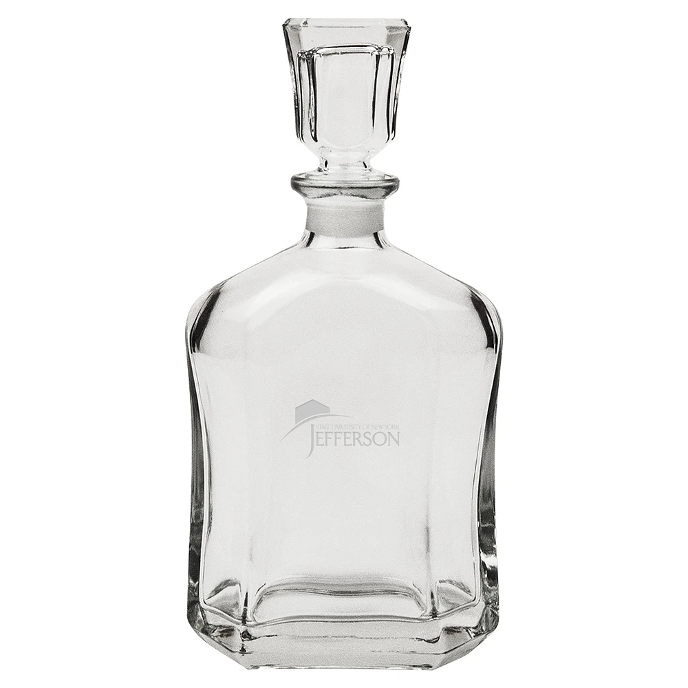 Jefferson Community College Cannoneers 23.75oz. Crystal Whisky Decanter