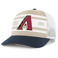 Men's '47  Khaki Arizona Diamondbacks 2023 World Series Super Stripe Hitch Adjustable Hat