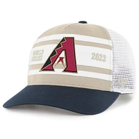 Men's '47  Khaki Arizona Diamondbacks 2023 World Series Super Stripe Hitch Adjustable Hat