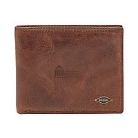 Fossil  Brown NMCC Falcon Ryan RFID Flip ID Bifold