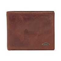 Fossil  Brown NMCC Falcon Ryan RFID Flip ID Bifold