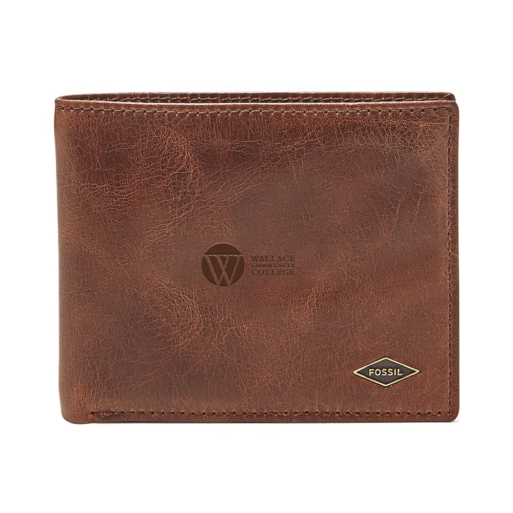 Fossil Brown Wallace Governors Ryan RFID Flip ID Bifold