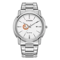Men's Citizen Watch  Silver Buffalo State Bengals Eco-Drive White Dial Stainless Steel Watch