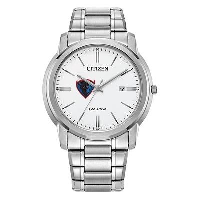 Men's Citizen Watch Silver DePaul Blue Demons Eco-Drive Dial Stainless Steel Watch