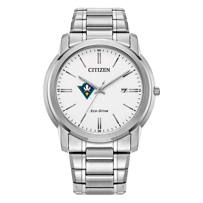 Men's Citizen Watch Silver UNC Wilmington Seahawks Eco-Drive Dial Stainless Steel Watch