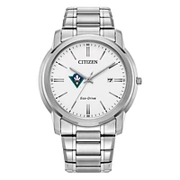 Men's Citizen Watch Silver UNC Wilmington Seahawks Eco-Drive Dial Stainless Steel Watch