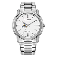 Men's Citizen Watch Silver UNCG Spartans Eco-Drive Dial Stainless Steel Watch