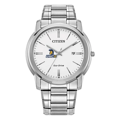 Men's Citizen Watch Silver UNCG Spartans Eco-Drive Dial Stainless Steel Watch