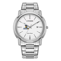 Men's Citizen Watch Silver UNCG Spartans Eco-Drive Dial Stainless Steel Watch