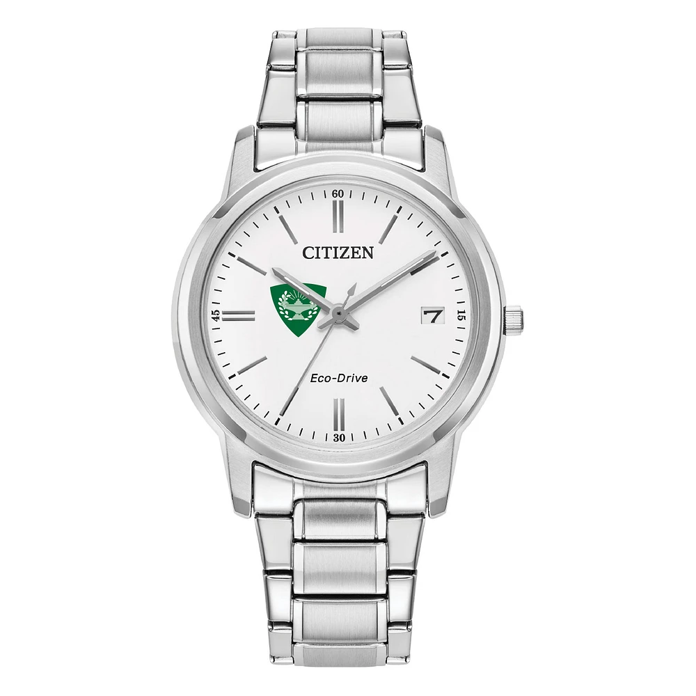 Women's Citizen Watch Silver Hobart & William Smith Colleges Eco-Drive White Dial Stainless Steel Watch