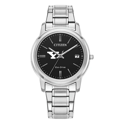 Women's Citizen Watch  Silver Youngstown State Penguins Eco-Drive Black Dial Stainless Steel Watch