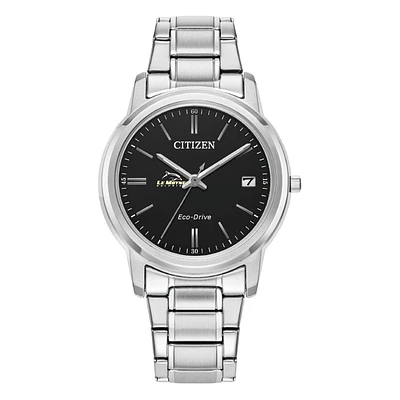 Women's Citizen Watch  Silver Le Moyne Dolphins Eco-Drive Black Dial Stainless Steel Watch